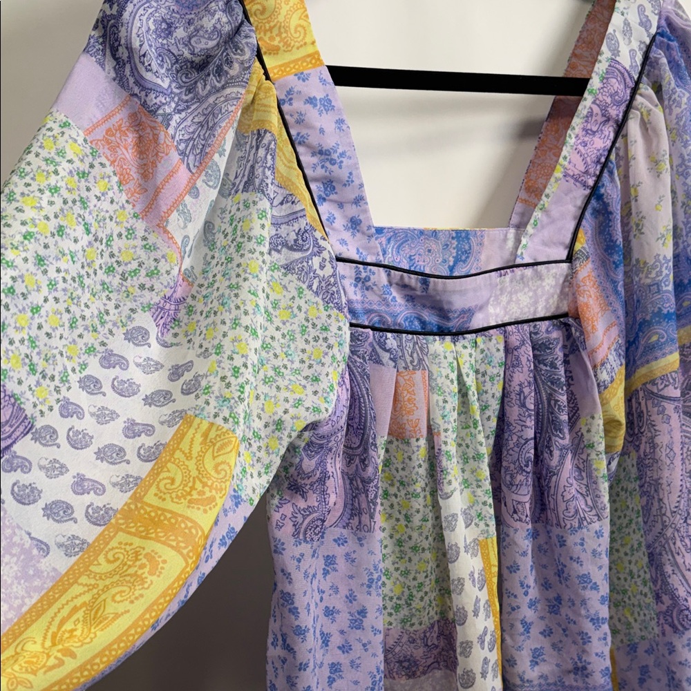 ASOS Multicolor Patchwork Blouse - Picture 5 of 10